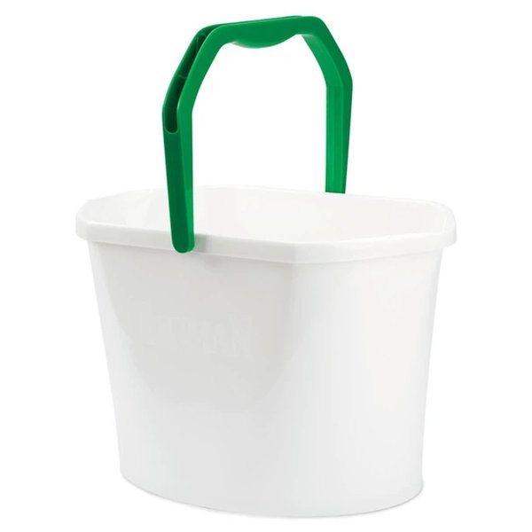 Libman Commercial 3.5 Gallon Oval Utility Bucket, White, 6PK 255